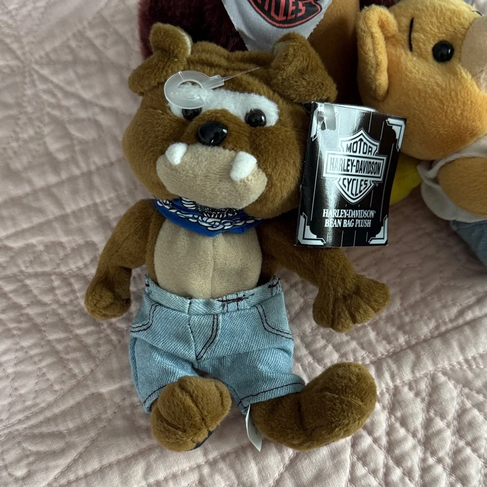 Harley-Davidson Plush Toy Trio - Brown, Yellow, Black - Picture 3 of 8